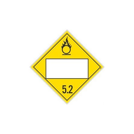 Nmc PLACARD, ORGANIC PEROXIDE 52,  DL63BUV10